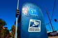 USPS United States Postal Service, Mail Collection Box in Los Angeles Royalty Free Stock Photo