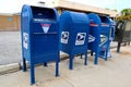 USPS United States Postal Service, Mail Collection Boxes Royalty Free Stock Photo