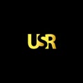USR negative font letter design vector Royalty Free Stock Photo