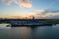 USS Alabama battleship in Mobile Bay Royalty Free Stock Photo