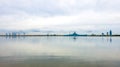 The USS Alabama battleship in Mobile Bay Royalty Free Stock Photo