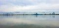 The USS Alabama battleship in Mobile Bay Royalty Free Stock Photo