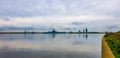 The USS Alabama battleship in Mobile Bay Royalty Free Stock Photo