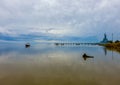 The USS Alabama battleship in Mobile Bay Royalty Free Stock Photo