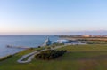 USS Alabama Battleship Park at sunrise in October Royalty Free Stock Photo