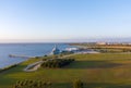 USS Alabama Battleship Park at sunrise in October Royalty Free Stock Photo