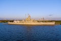 USS Alabama Battleship Park at sunrise in October Royalty Free Stock Photo