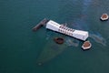 USS Arizona Memorial in Pearl Harbor Honolulu Hawaii Royalty Free Stock Photo