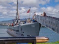 USS Bowfin submarine in Pearl Harbor Royalty Free Stock Photo