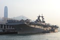 USS Boxer(LHD-4) in Hong Kong Royalty Free Stock Photo