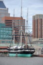 USS Constellation at Baltimore Royalty Free Stock Photo