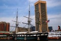 The USS Constellation in Inner Harbor Royalty Free Stock Photo