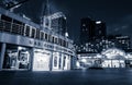 The USS Constellation Museum and Pratt Street Pavilion during twilight, at the Inner Harbor in Baltimore, Maryland Royalty Free Stock Photo