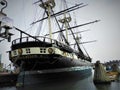 USS Constellation ship in the Baltimore Harbour Royalty Free Stock Photo