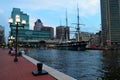 Inner Harbor of Baltimore at dusk Royalty Free Stock Photo