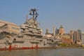 USS Intrepid, decomissoned battleship, now part of the  Intrepid Sea, Air & Space Museumthe Royalty Free Stock Photo