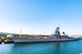 USS Iowa Battleship Museum at Port of Los Angeles in California