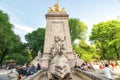 The USS Maine Monument at Merchants` Gate at the Southwest corner at Central Park in New York City