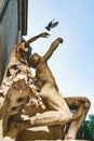 The USS Maine Monument at Merchants` Gate at the Southwest corner at Central Park in New York City