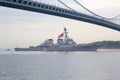 USS McFaul guided missile destroyer of the United States Navy during parade of ships at Fleet Week 2014