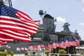 USS Missouri battleship in Pearl Harbor Royalty Free Stock Photo