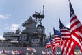 USS Missouri battleship in Pearl Harbor Royalty Free Stock Photo