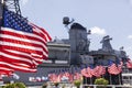 USS Missouri battleship in Pearl Harbor Royalty Free Stock Photo