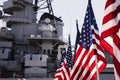 USS Missouri battleship in Pearl Harbor Royalty Free Stock Photo