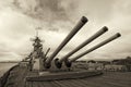 USS Missouri Battleship at Pearl Harbor in Hawaii Royalty Free Stock Photo