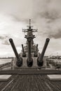 USS Missouri Battleship at Pearl Harbor in Hawaii Royalty Free Stock Photo