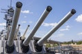 USS Missouri battleship in Pearl Harbor Royalty Free Stock Photo