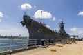 USS Missouri battleship in Pearl Harbor Royalty Free Stock Photo