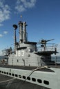 USS Pampanito, a Balao-class diesel-electric submarine earned six battle stars for World War II service Royalty Free Stock Photo