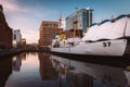 The USS Taney and buildings at the Inner Harbor in Baltimore, Ma Royalty Free Stock Photo