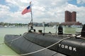 USS Torsk Submarine in Baltimore Inner Harbor Royalty Free Stock Photo