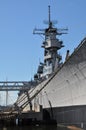 USS Wisconsin Battleship (BB-64) in Norfolk, Virginia Royalty Free Stock Photo