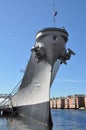 USS Wisconsin Battleship (BB-64) in Norfolk, Virginia Royalty Free Stock Photo