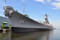 USS Wisconsin Battleship, Norfolk, VA, USA Royalty Free Stock Photo