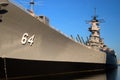 The USS Wisconsin in Norfolk, Virginia Royalty Free Stock Photo