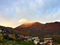 Usseaux village, mountains, air, nature and environment, peace and relax in Piedmont region, Italy Royalty Free Stock Photo