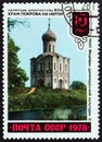 USSR - CIRCA 1978: A stamp printed in USSR shows Church of the Intercession of River Nerl Bogolyubovo, 12th century, circa 1978.