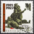 USSR - CIRCA 1965: A stamp printed in the USSR shows shooting the revolutionaries with inscription 9 January - Bloody
