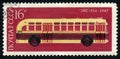 USSR - CIRCA 1976: A stamp printed in the USSR, image old car ZIS-154 1947, circa 1976