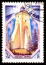 USSR - CIRCA 1983: A stamp printed in USSR from the Lighthouses 2nd issue shows Kopu lighthouse, Baltic Sea