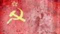 USSR flag on concrete wall background Royalty Free Stock Photo