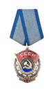 Ussr medal. Workers of all countries, unite! Royalty Free Stock Photo