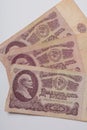 USSR money. Bill of twenty five rubles. Old Soviet banknotes Royalty Free Stock Photo