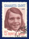 USSR postage stamp with Samantha Smith portrait Royalty Free Stock Photo