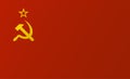 USSR Red soviet union flag with yellow hammer and sickle, vector  illustration Royalty Free Stock Photo