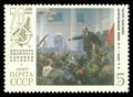 Lenin proclaim Soviet Authority Royalty Free Stock Photo